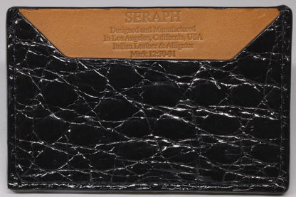 Wallet, Alligator with Italian leather (small pattern)