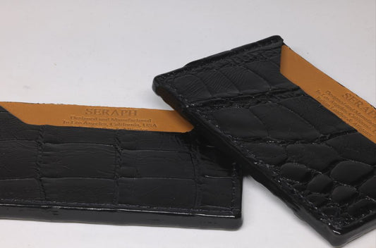 Wallet, Alligator with Italian leather (large pattern)