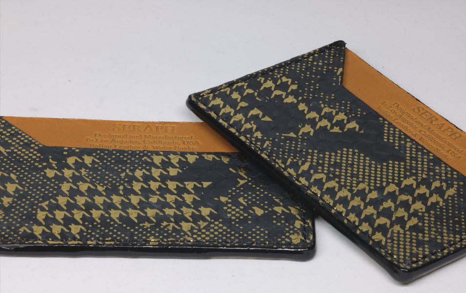 Wallet, Snake with Italian leather