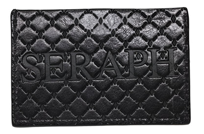 Wallet, Black Seraph Pattern with Italian leather
