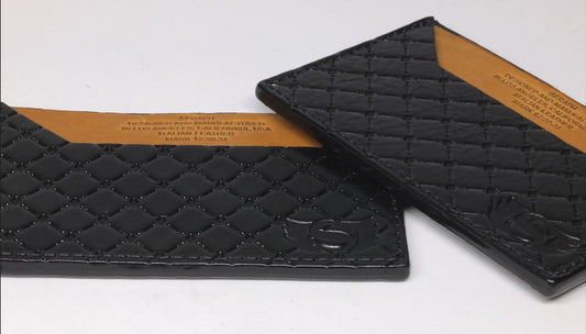 Wallet, Black Seraph Pattern with Italian leather