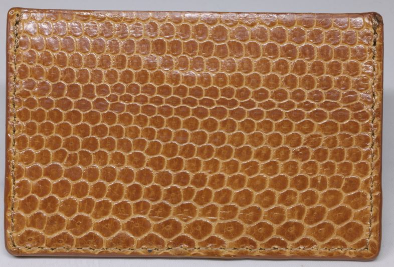 Wallet, Brown Sea Snake with Italian leather