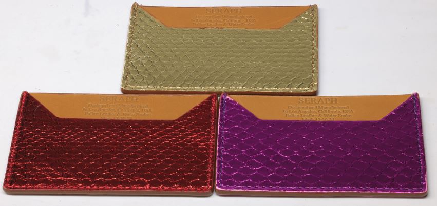 Wallet, Snake with Italian leather