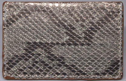 Wallet, Pink and White Metallic Python with Italian leather (small pattern)