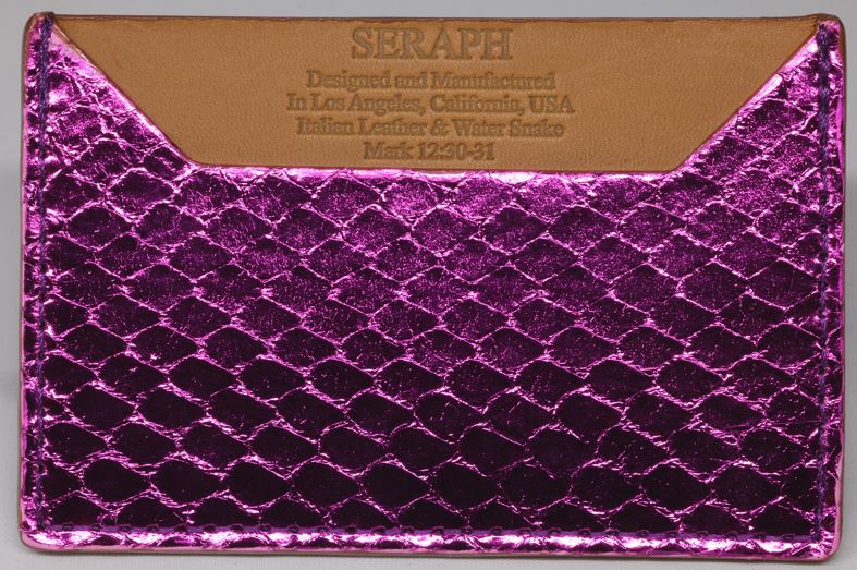 Wallet, Snake with Italian leather