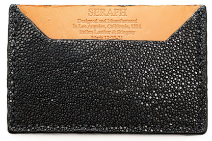 Wallet, Sanded Stingray with Italian leather