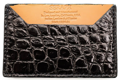 Wallet, Alligator with Italian leather (small pattern)
