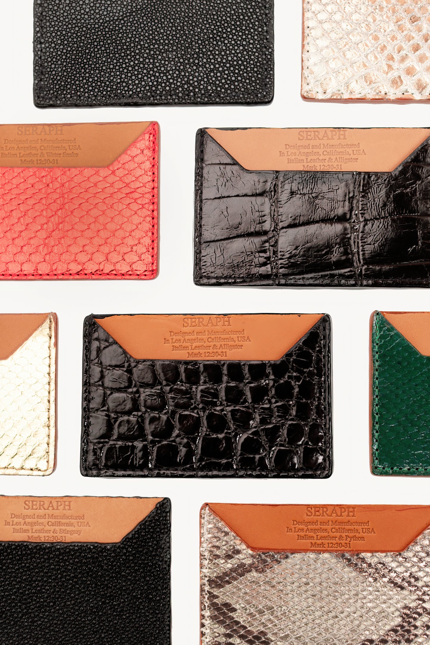 Wallet, Snake with Italian leather