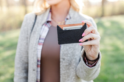 Wallet, Bumpy Stingray with Italian leather