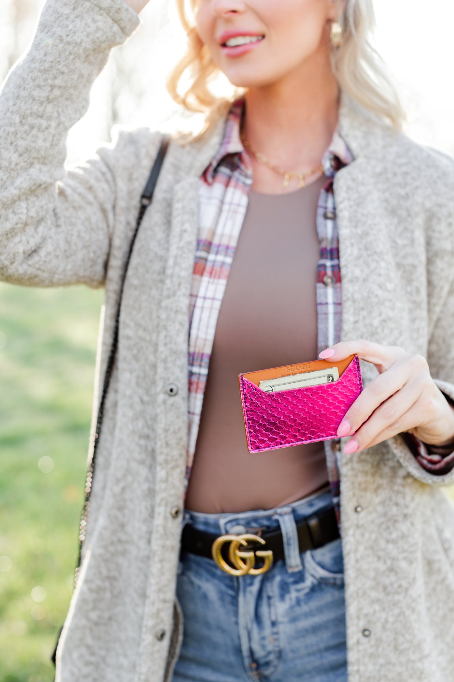 Wallet, Snake with Italian leather