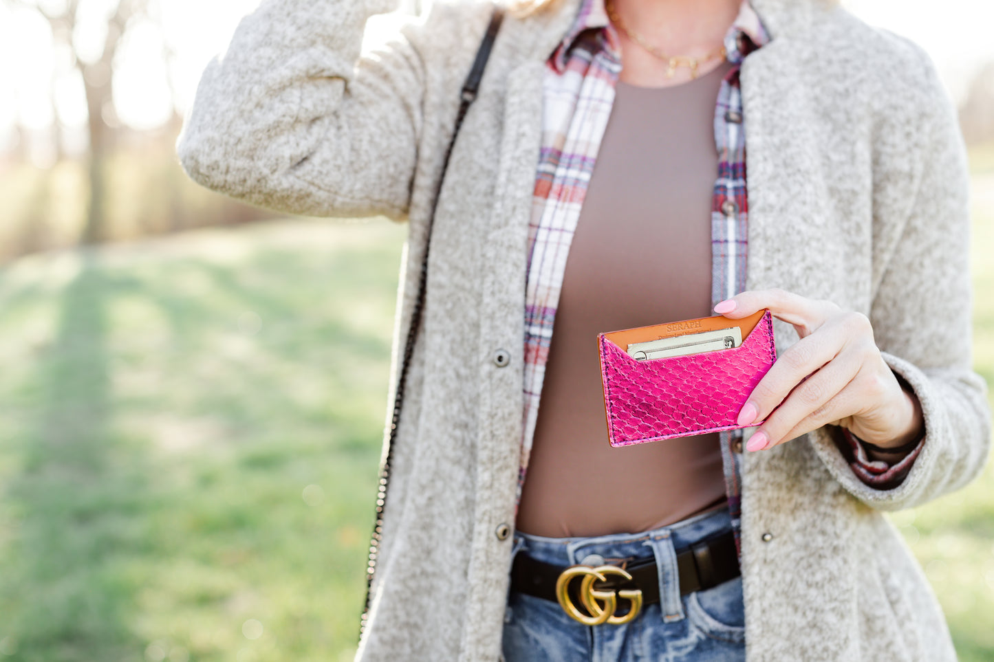 Wallet, Snake with Italian leather
