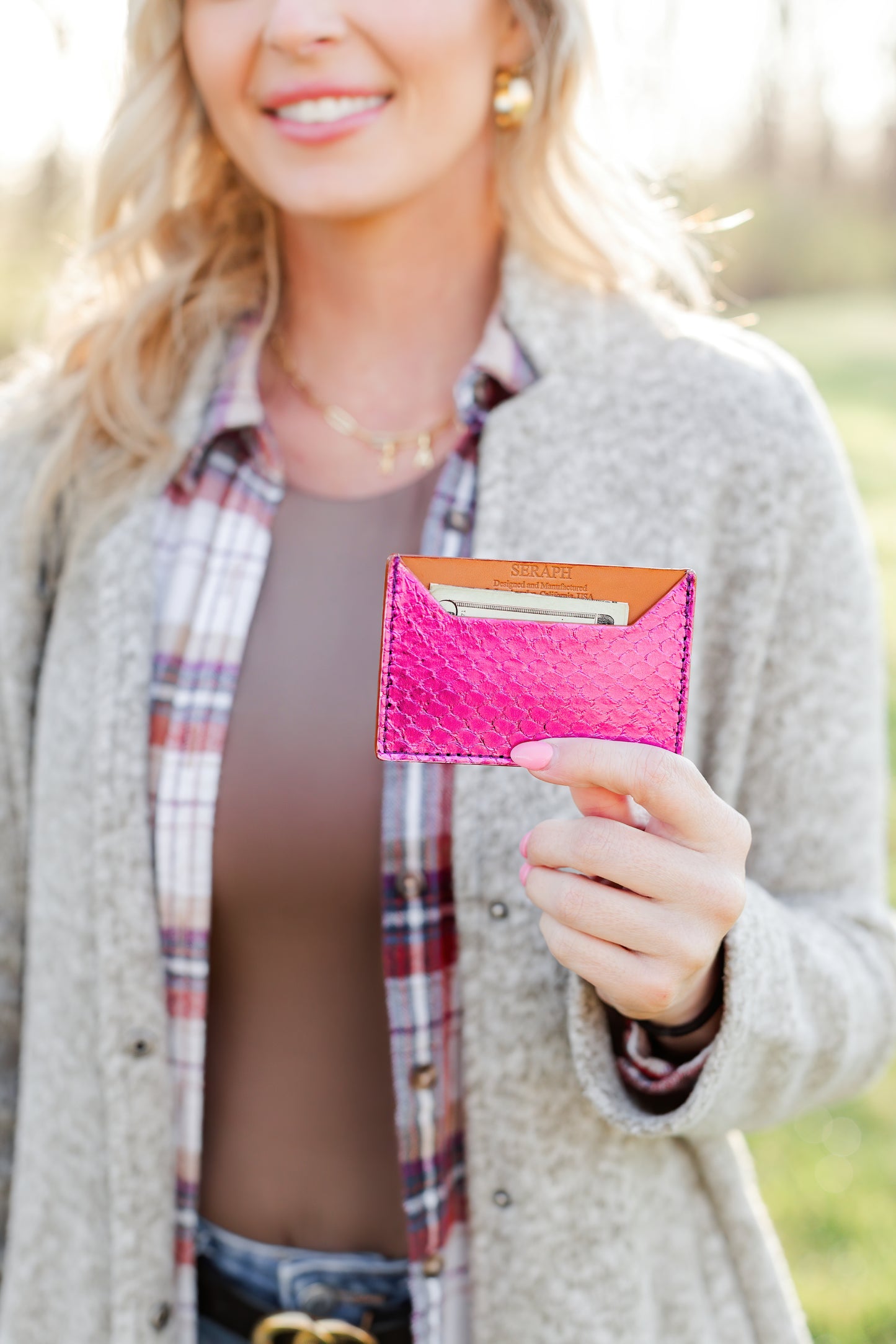 Wallet, Snake with Italian leather