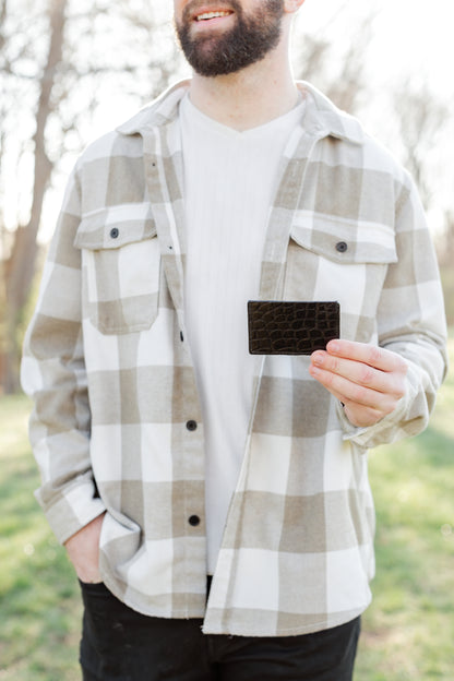 Wallet, Alligator with Italian leather (small pattern)