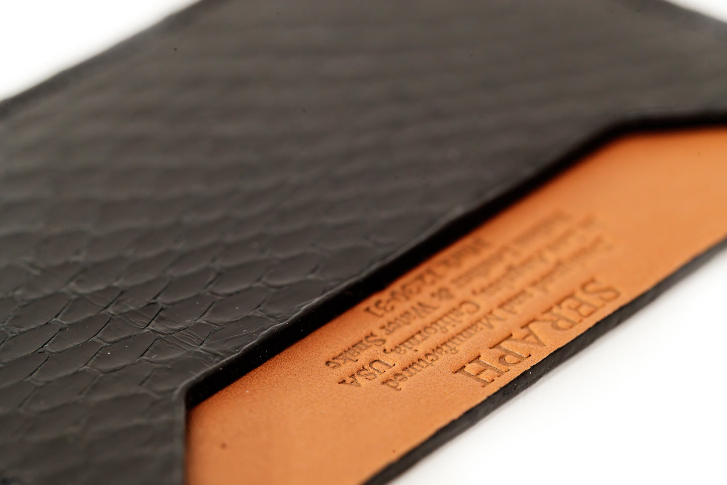 Wallet, Black Water Snake with Italian leather