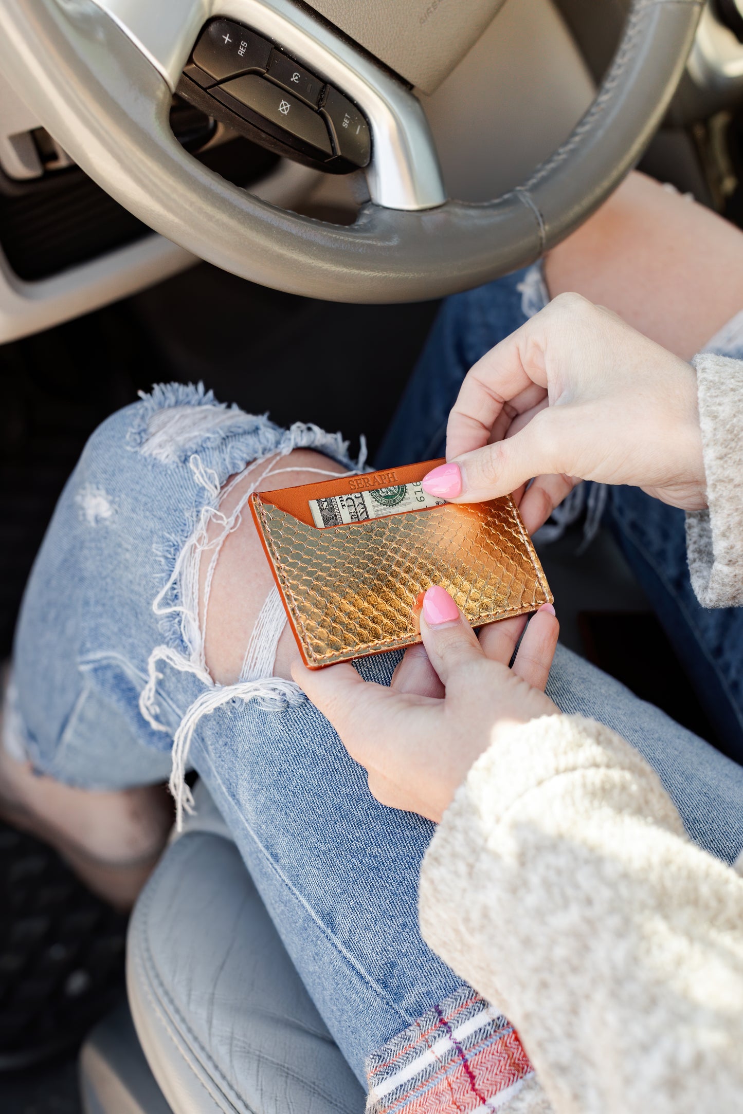 Wallet, Snake with Italian leather