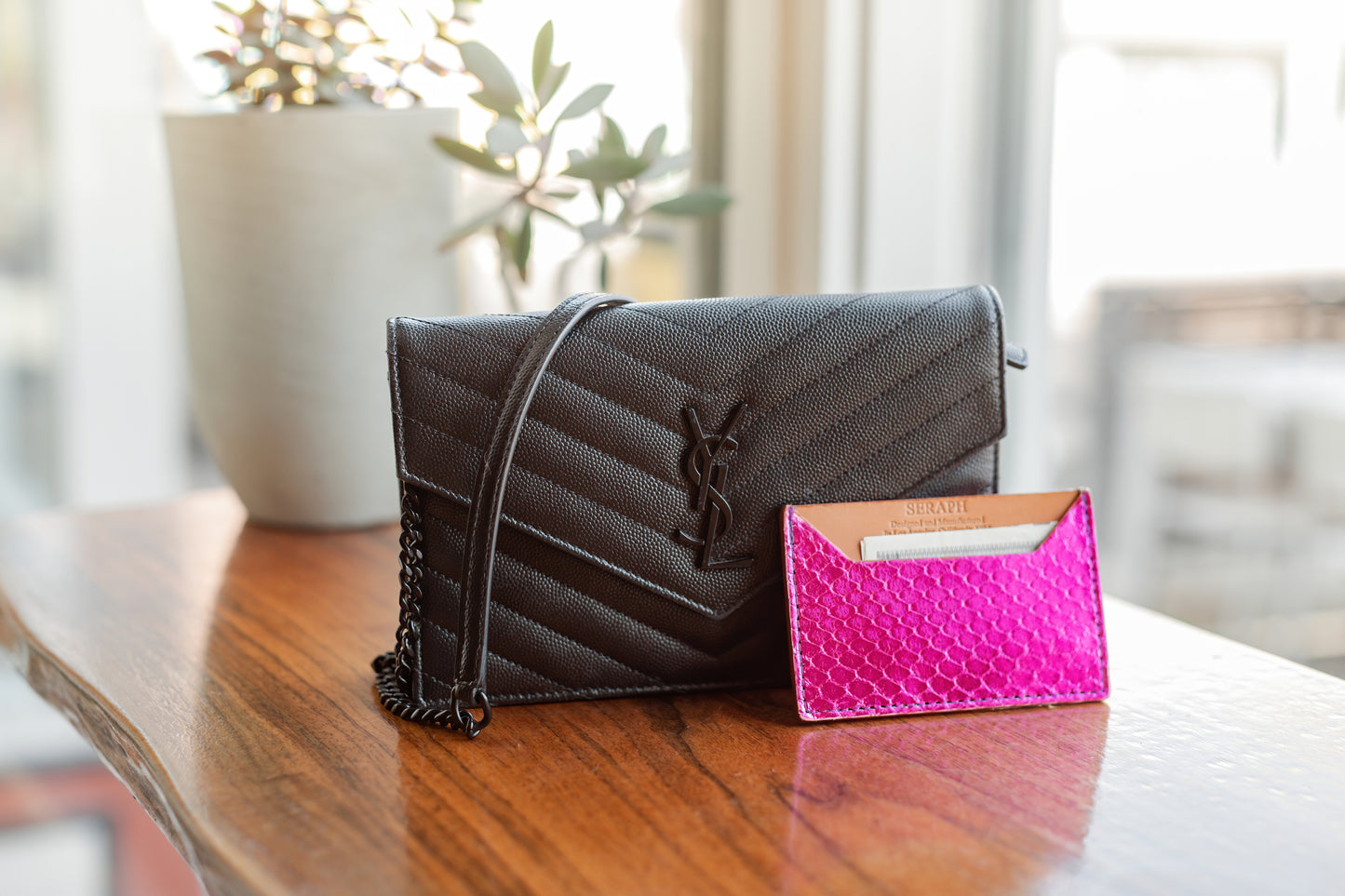 Wallet, Snake with Italian leather