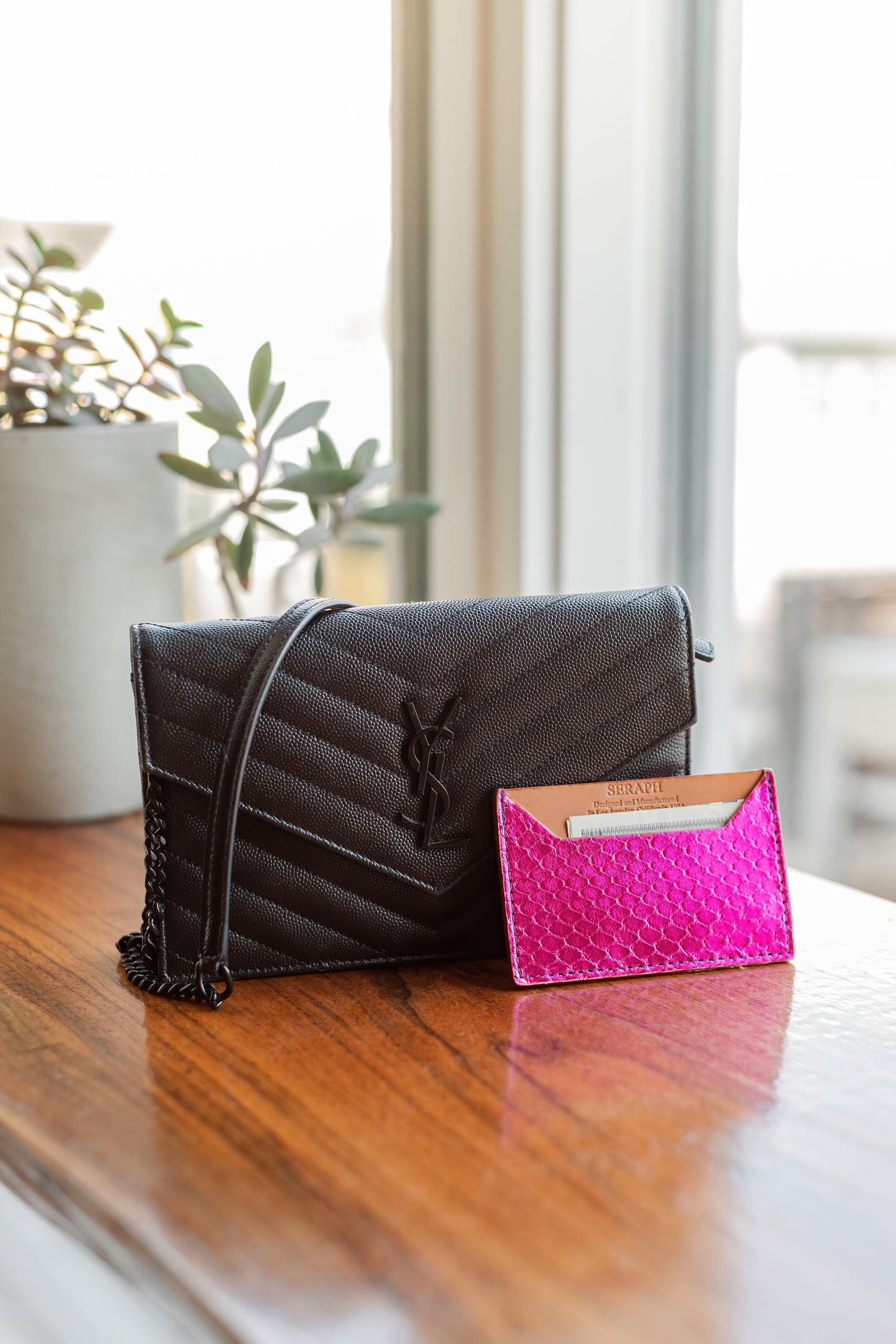 Wallet, Snake with Italian leather
