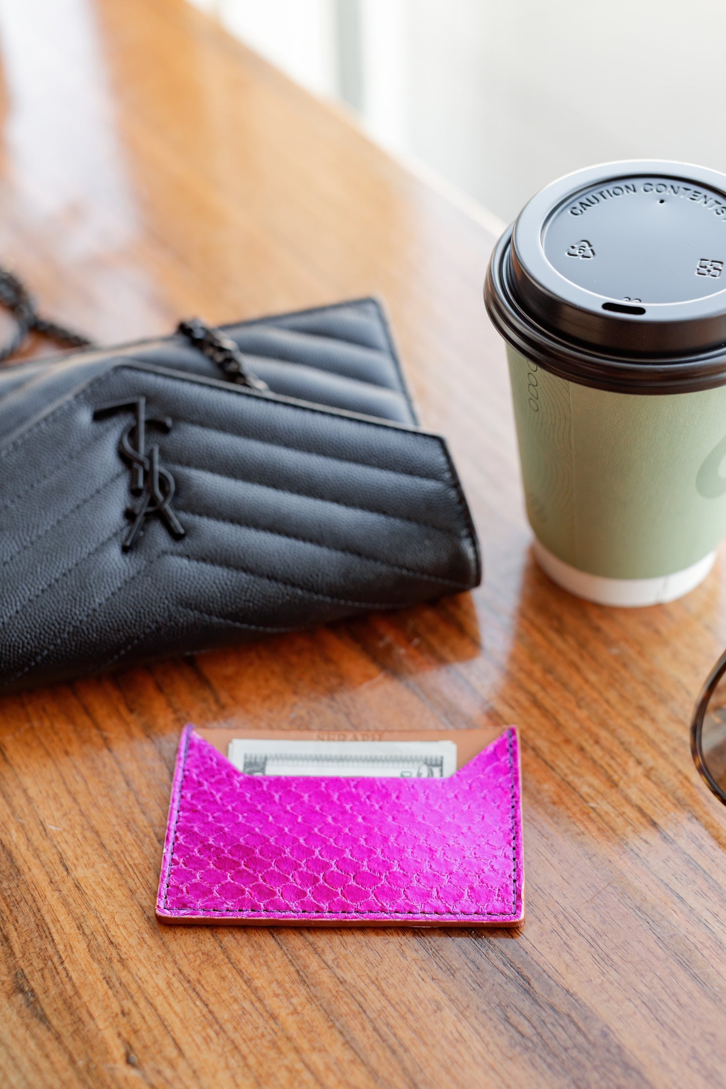 Wallet, Snake with Italian leather