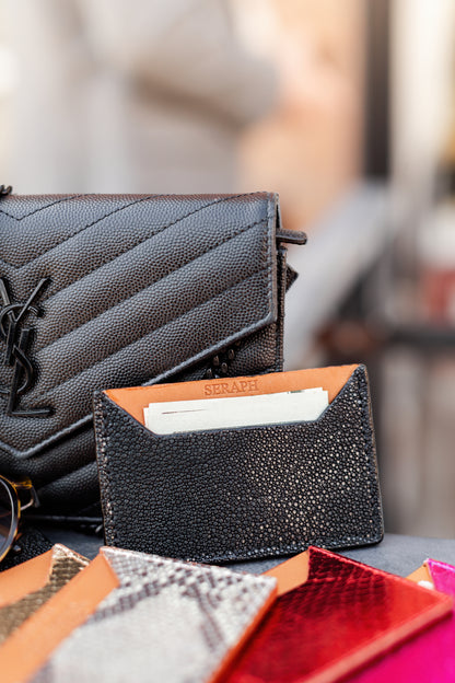 Wallet, Sanded Stingray with Italian leather