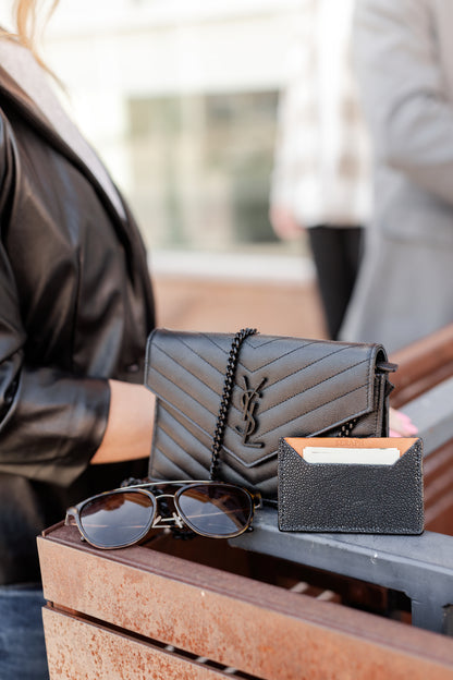 Wallet, Sanded Stingray with Italian leather