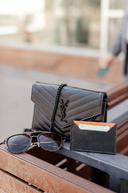 Wallet, Sanded Stingray with Italian leather