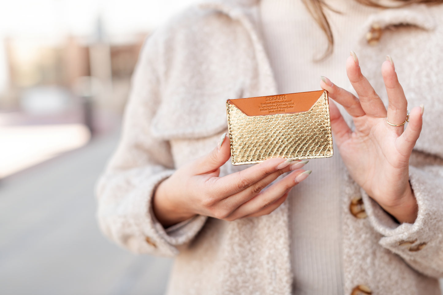 Wallet, Snake with Italian leather
