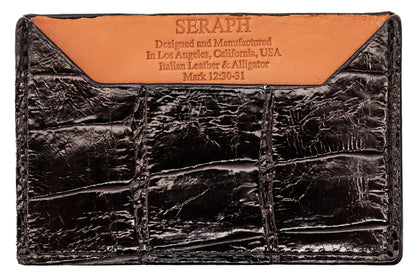 Wallet, Alligator with Italian leather (large pattern)