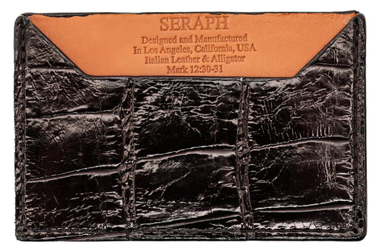 Wallet, Alligator with Italian leather (large pattern)
