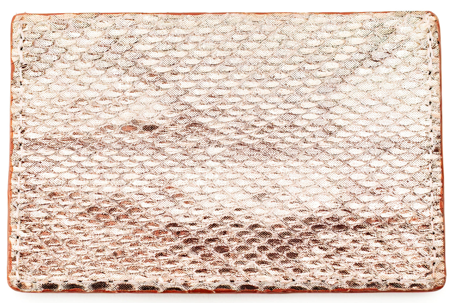 Wallet, Pink and White Metallic Python with Italian leather (small pattern)