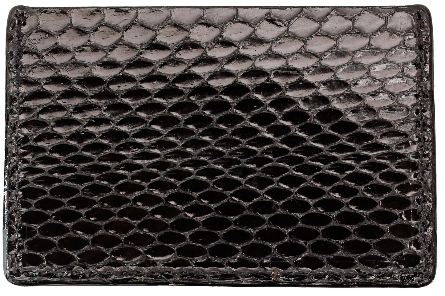 Wallet, Black Water Snake with Italian leather