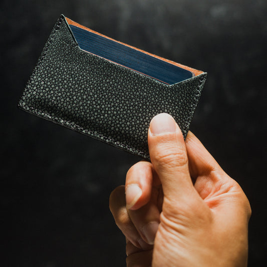 Wallet, Sanded Stingray with Italian leather