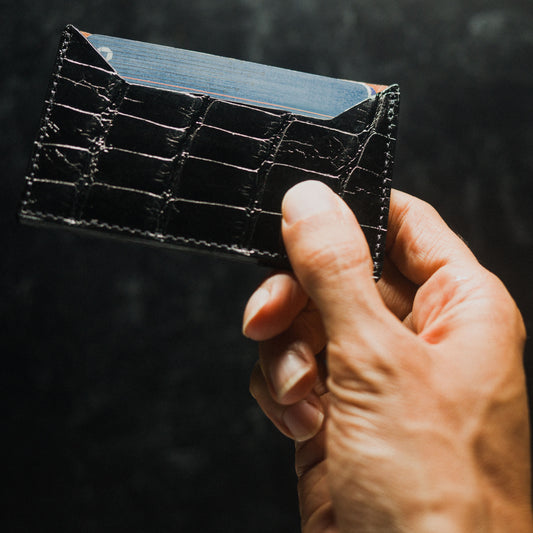 Wallet, Alligator with Italian leather (large pattern)