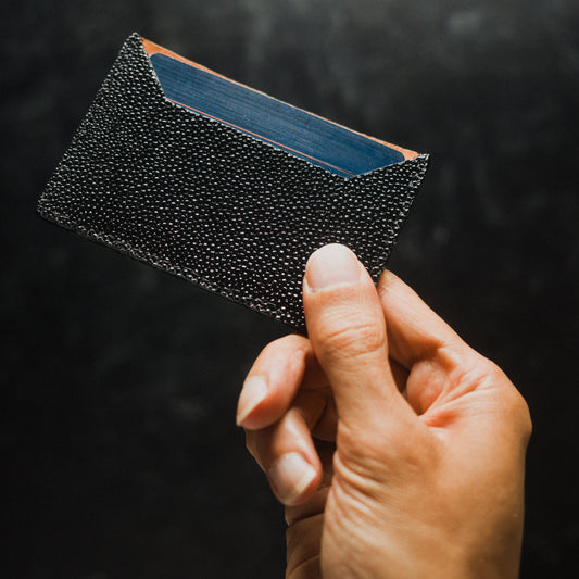 Wallet, Bumpy Stingray with Italian leather