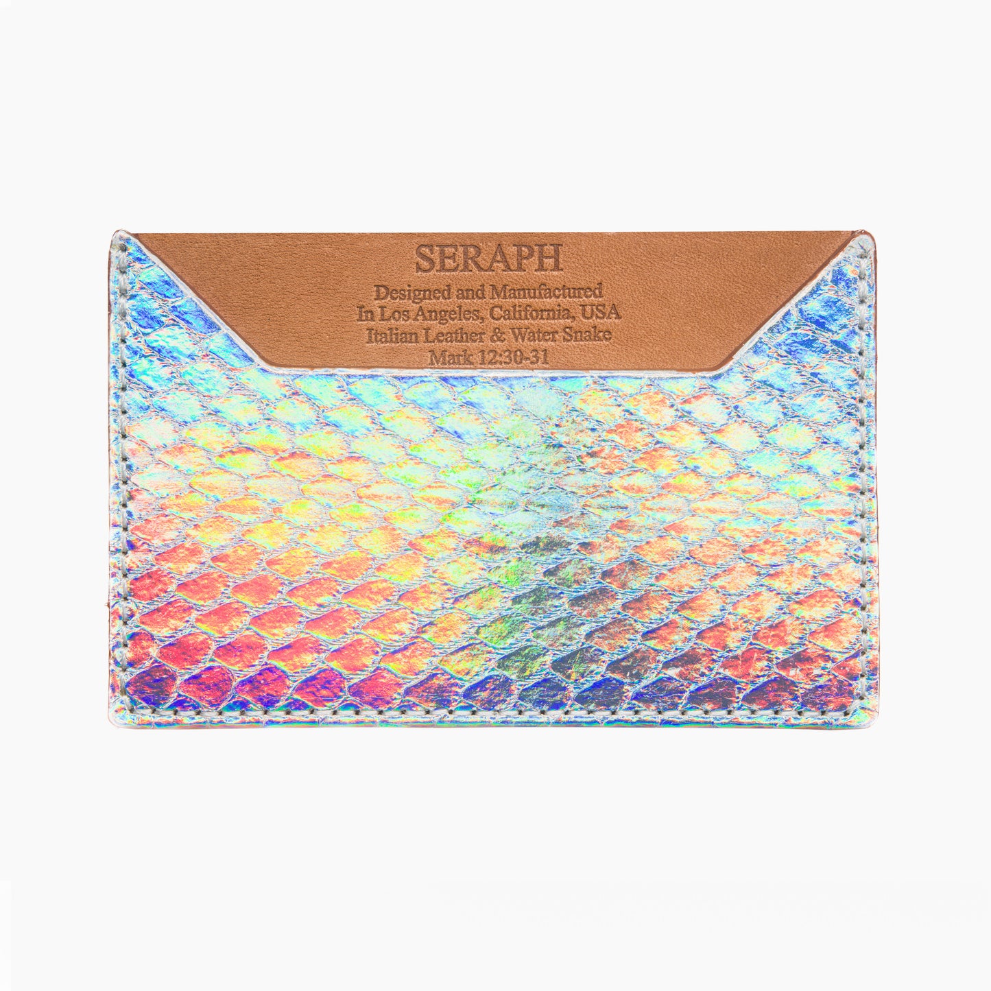 Wallet, Iridescent Peral Snake with Italian leather