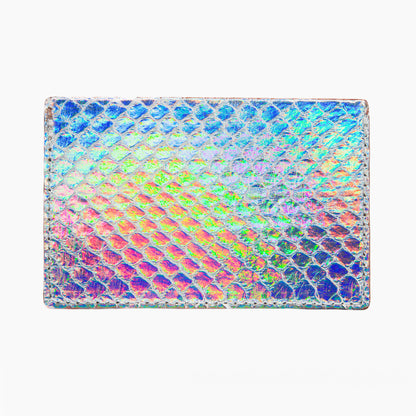 Wallet, Iridescent Peral Snake with Italian leather
