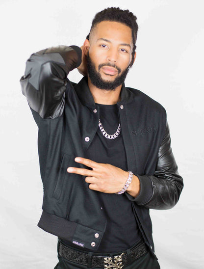 Blackl Letterman Jacket
