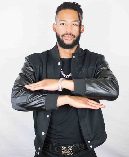 Blackl Letterman Jacket