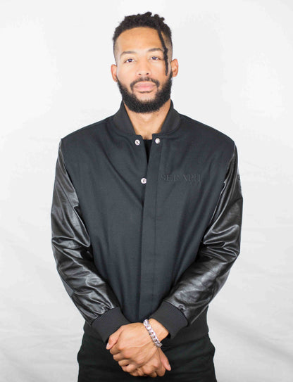 Blackl Letterman Jacket