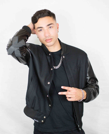 Blackl Letterman Jacket