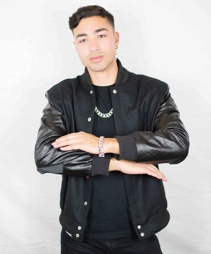 Blackl Letterman Jacket