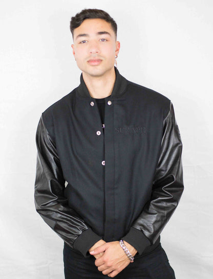 Blackl Letterman Jacket