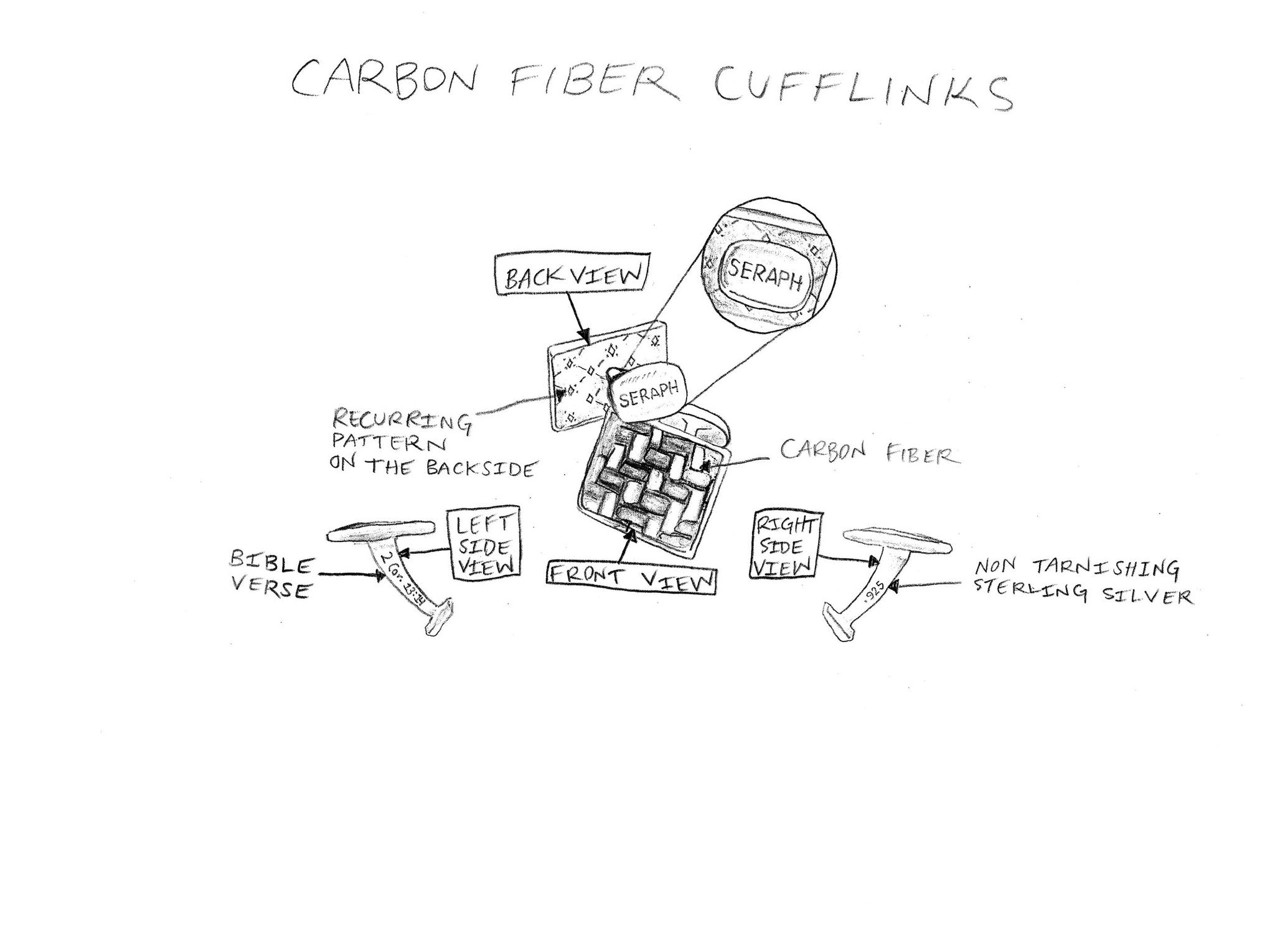 CUFFLINK - Carbon Fiber - Onyx