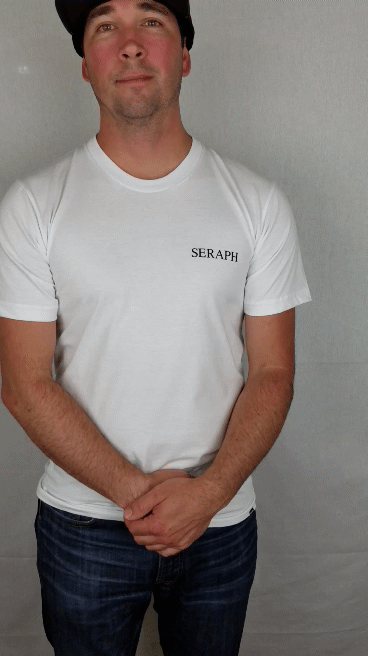 Short Sleeve T-Shirt, White with black print