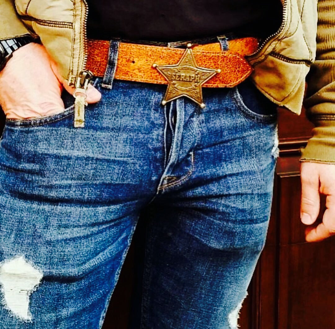 Leather Belt - Seraph Sheriff - Distressed Saddle