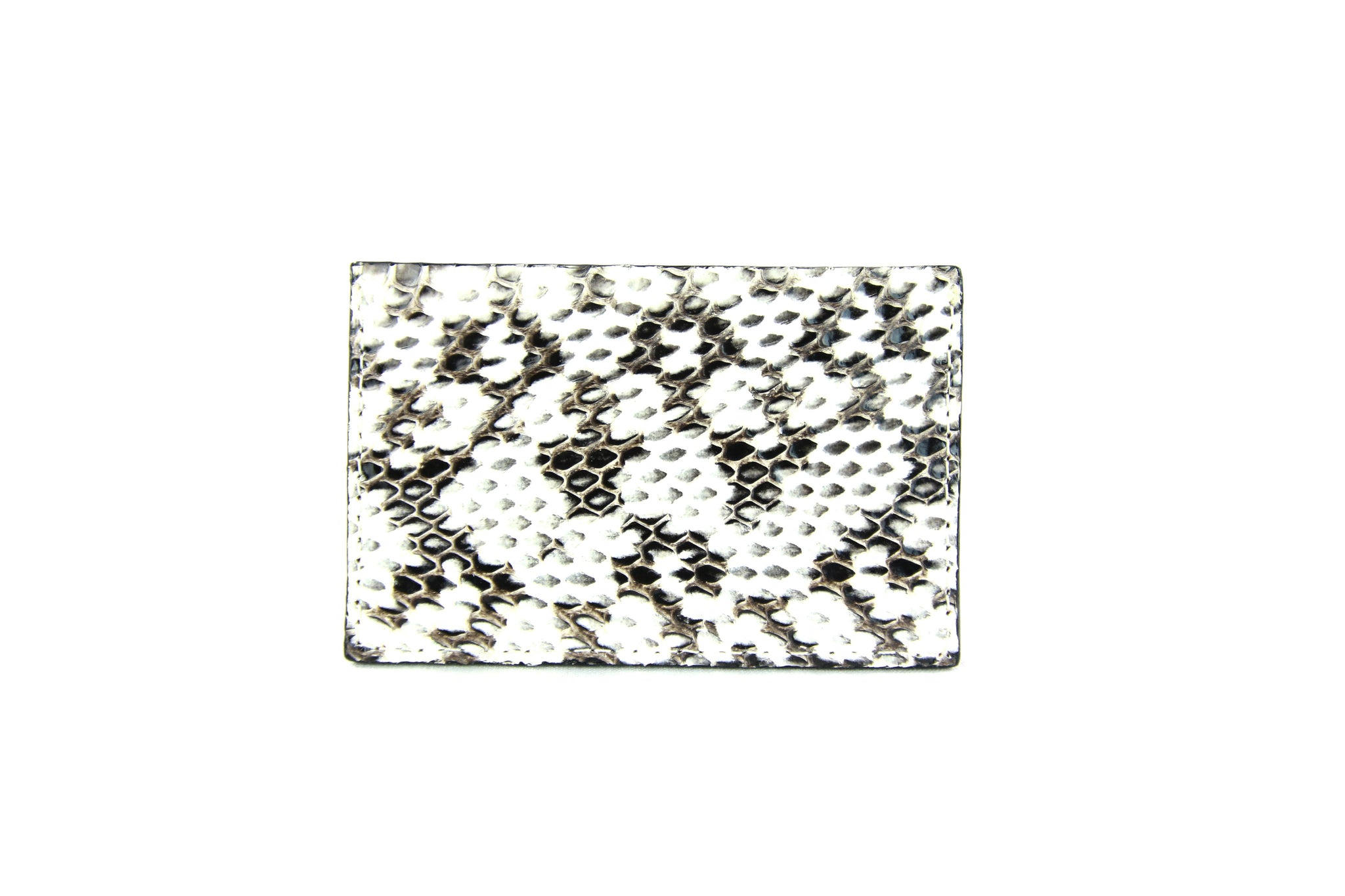 Wallet, White & Black Viper Snake, Italian leather