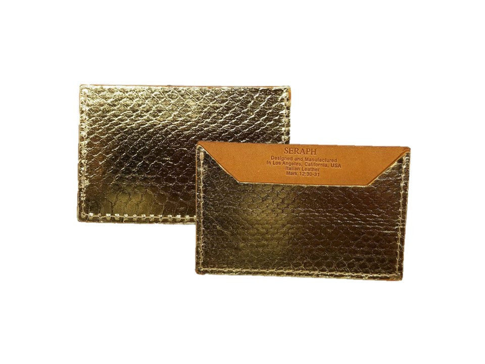 Wallet, Gold Viper Snake, Italian leather