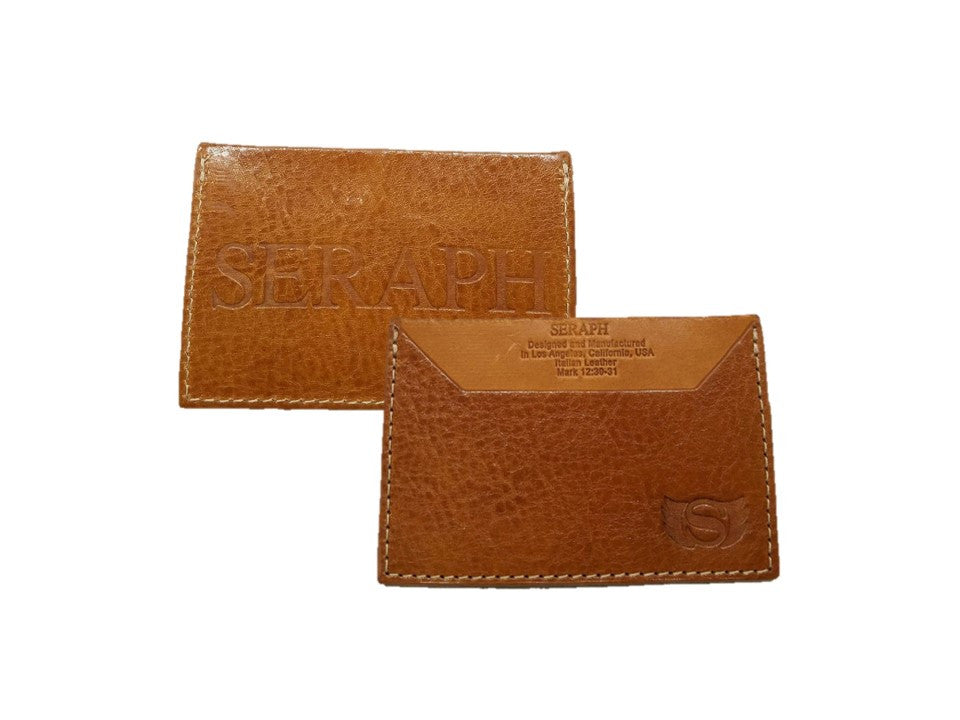 Wallet, Emblem Emboss, Cream Italian leather